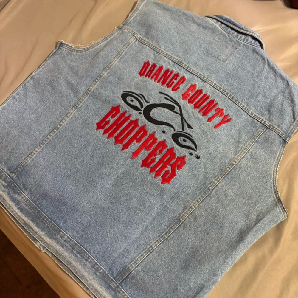 Orange County Choppers Denim Vest Cutoff — XL (Oversized) Vintage